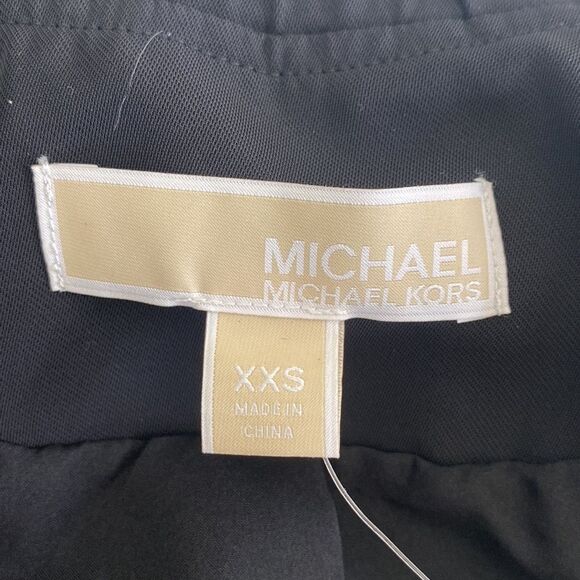 Michael Kors black red stripe elastic waist collar sleeves length 19 inches - Picture 7 of 7